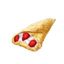 bloodstained strawberry crepe.